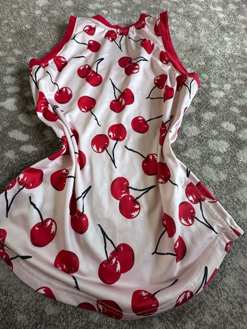 Jofit Cherry Print Tank Top Size S Pink Red Athletic Golf